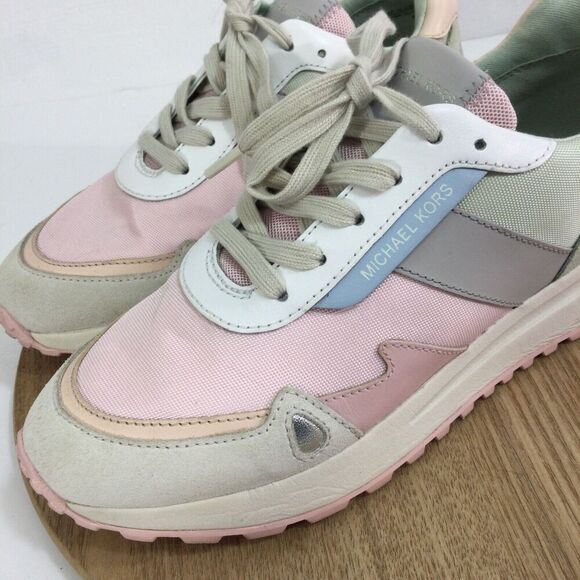 Michael Kors Womens Monroe Trainer Bae Canvas Suede Sneaker Shoes Multi Size 6.5 - Picture 7 of 15